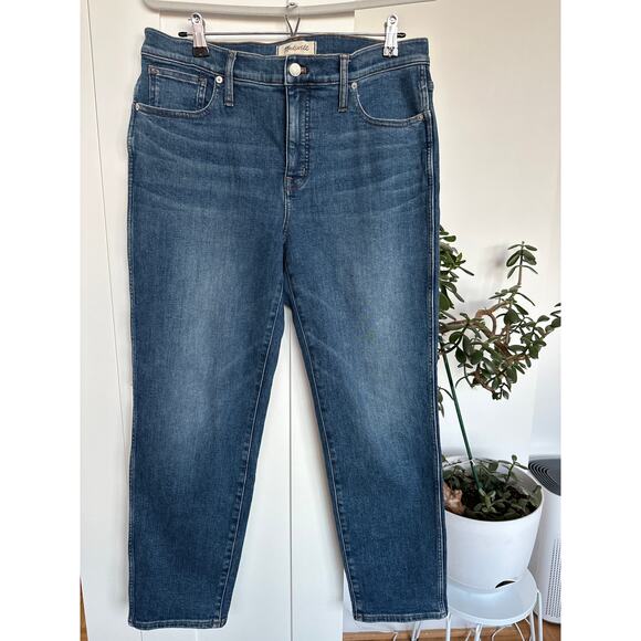 Madewell Women's Straight Leg Jeans - Dark Blue - Picture 1 of 6